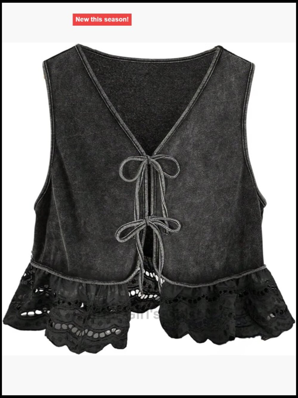 Plus Size Tie Front Tank Top Hollow Out Sleeveless V-Neck Summer Top